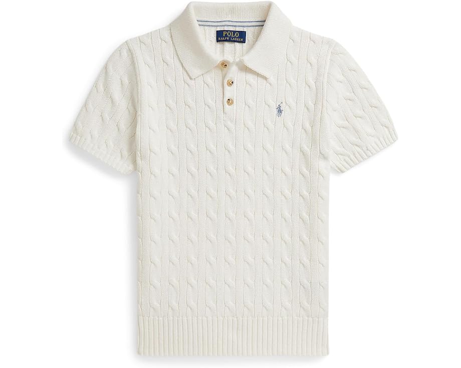Детский свитер поло Polo Ralph Lauren Kids с жаккардовым узором для старших детей