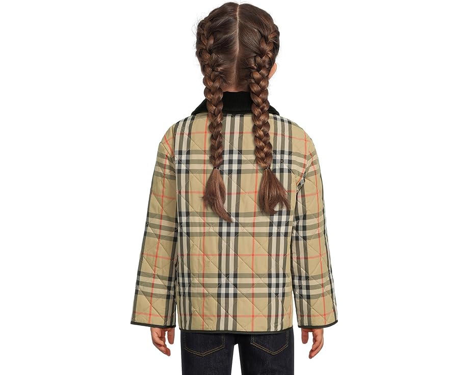 Куртка Burberry Kids Milo Check Quilted Jacket из стеганой ткани