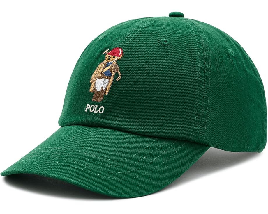 Кепка Polo Bear Twill Ball Cap с вышитым медведем и изогнутым козырьком