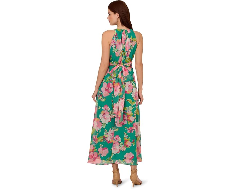 Платье Adrianna Papell из шифона с цветочным принтом и топом на запах