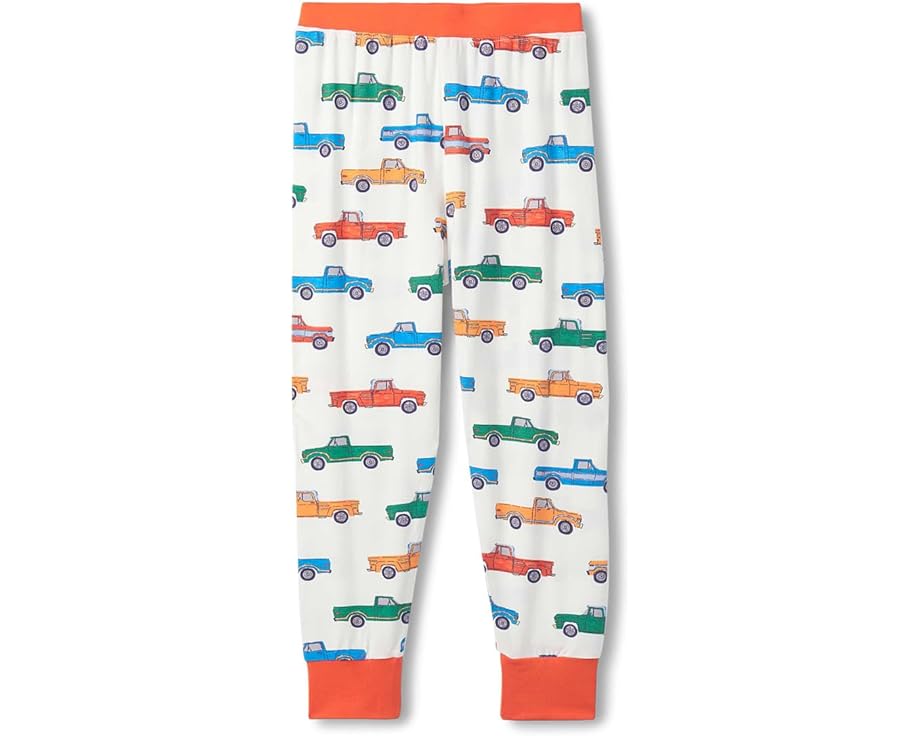 Пижамный набор Hatley Kids с принтом грузовиков из бамбука