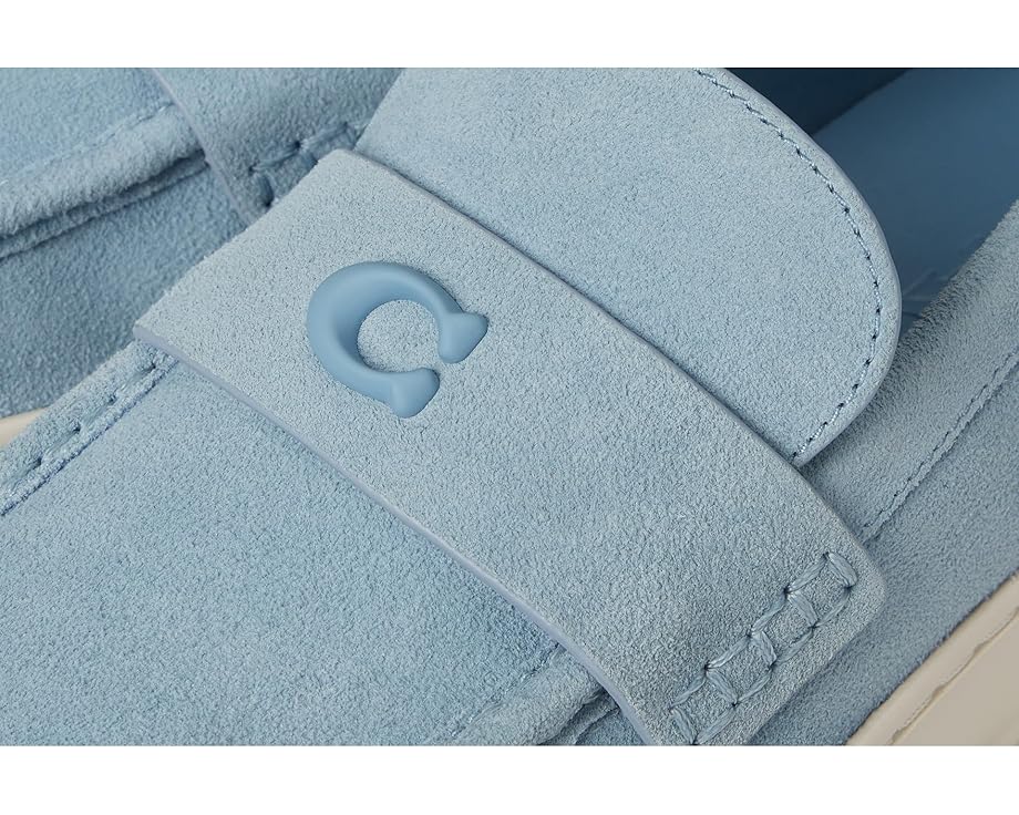 Лоферы COACH Hybrid с верхом из замши и фирменным тисненым узором