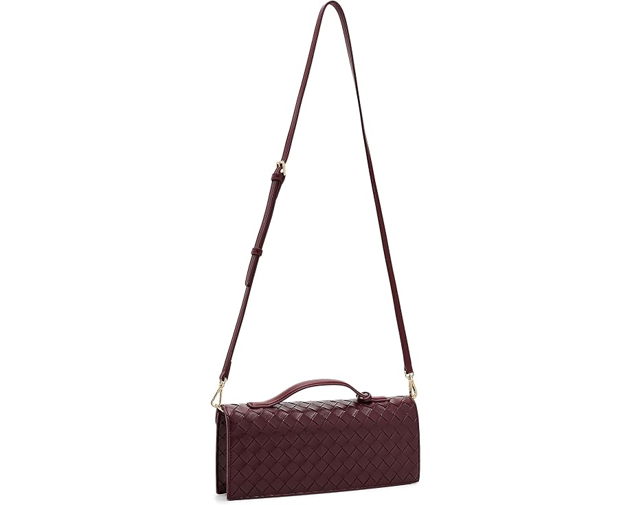 Celeste Woven Textured Envelope Top-Handle Bag