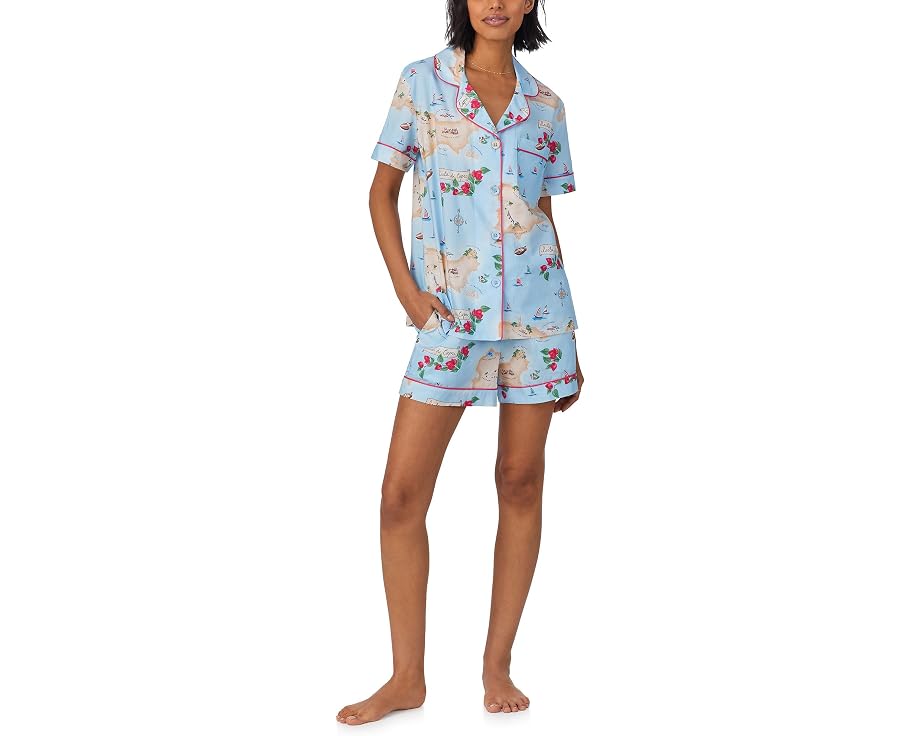 Пижамный комплект Cotton Woven Short Sleeve Boxer от Bedhead PJs с коротким рукавом
