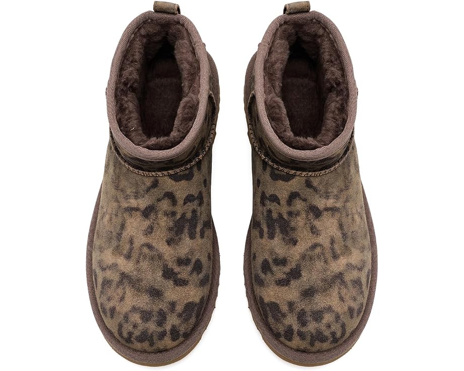 UGG Classic Ultra Mini Spotted сапоги с леопардовым принтом