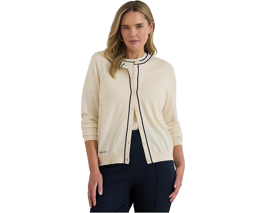 Кардиган Two-Tone Cotton-Modal Cardigan двухцветный Lauren Ralph Lauren