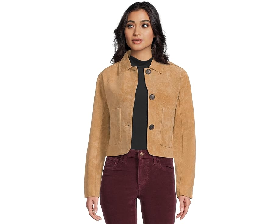 Blank NYC Real Suede укороченный блейзер из мягкой замши