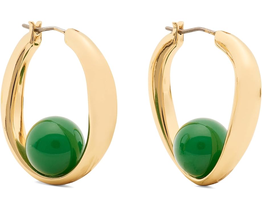 Серьги-обручи Kate Spade New York Harmony Hoops со стеклом
