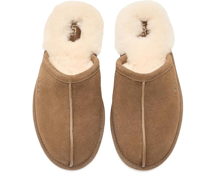 Тапочки UGG Scuff с овчинной подкладкой и гладкой кожей