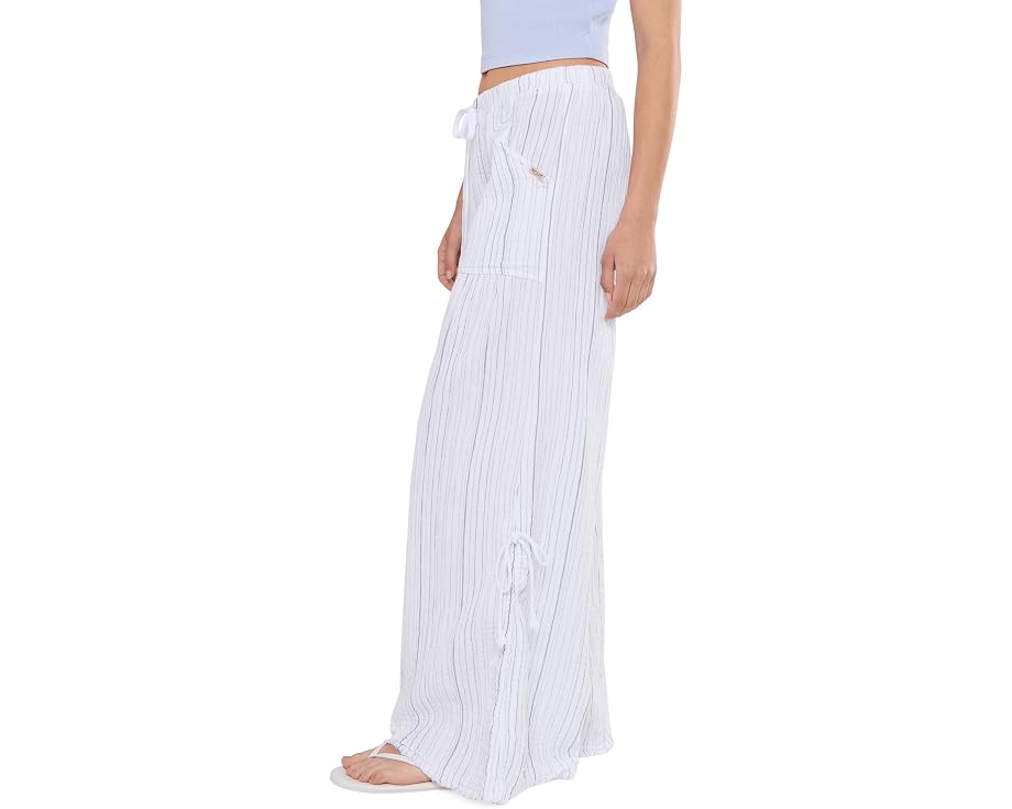 XCVI Штаны Muriel Wide Leg в полоску белые