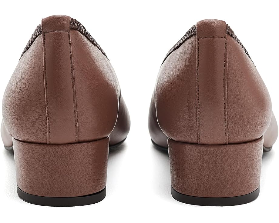 Босоножки French Sole Kiara на каблуке из шоколадной кожи