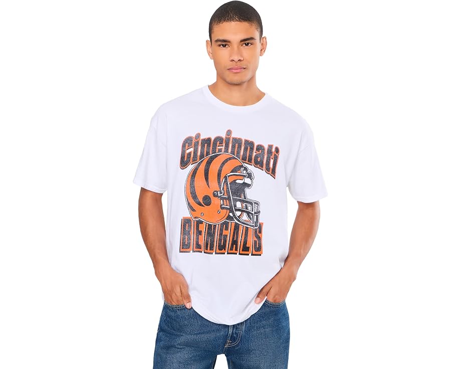 Футболка Junk Food Clothing Cincinnati Bengals с ретро-шлемом