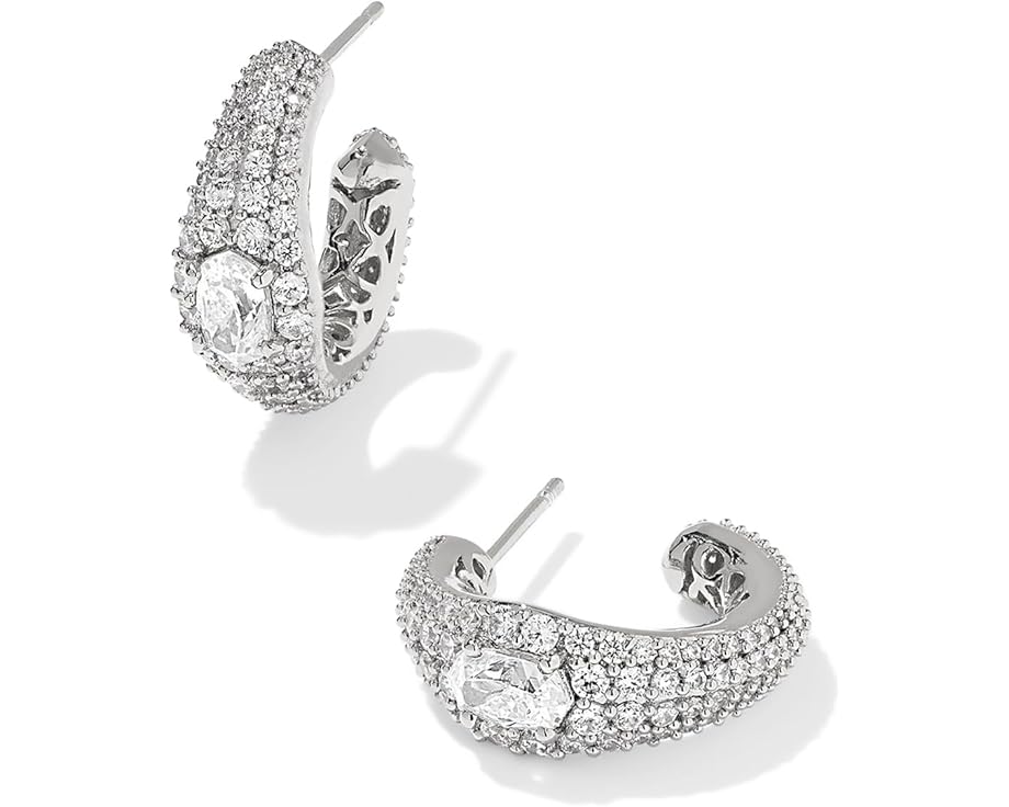 Серьги-кольца Kendra Scott Bella Hoop с кристаллами и филигранью