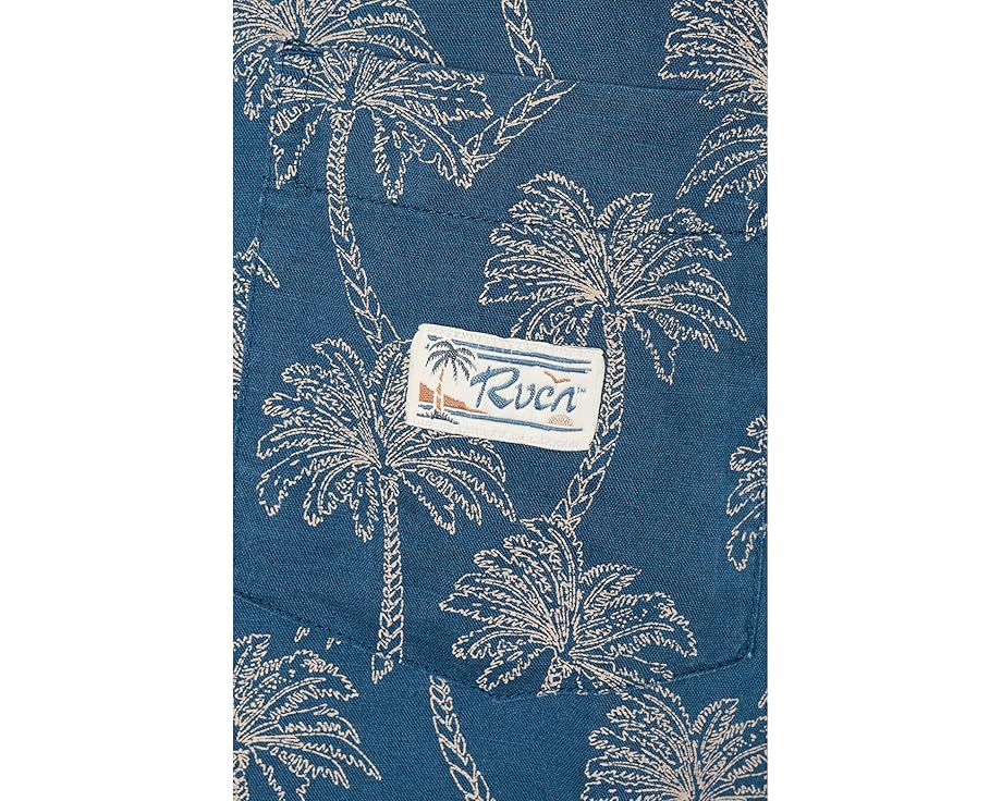 Рубашка RVCA Exotica SS из льна и вискозы с полосками