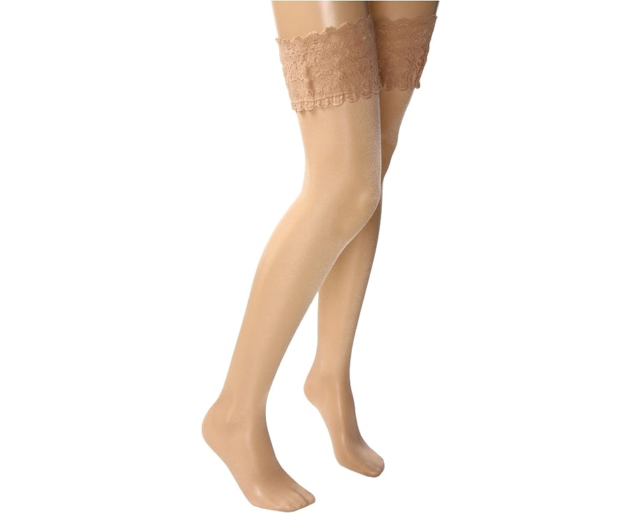 Чулки Wolford Satin Touch 20 Stay-Up с кружевной резинкой и атласным блеском