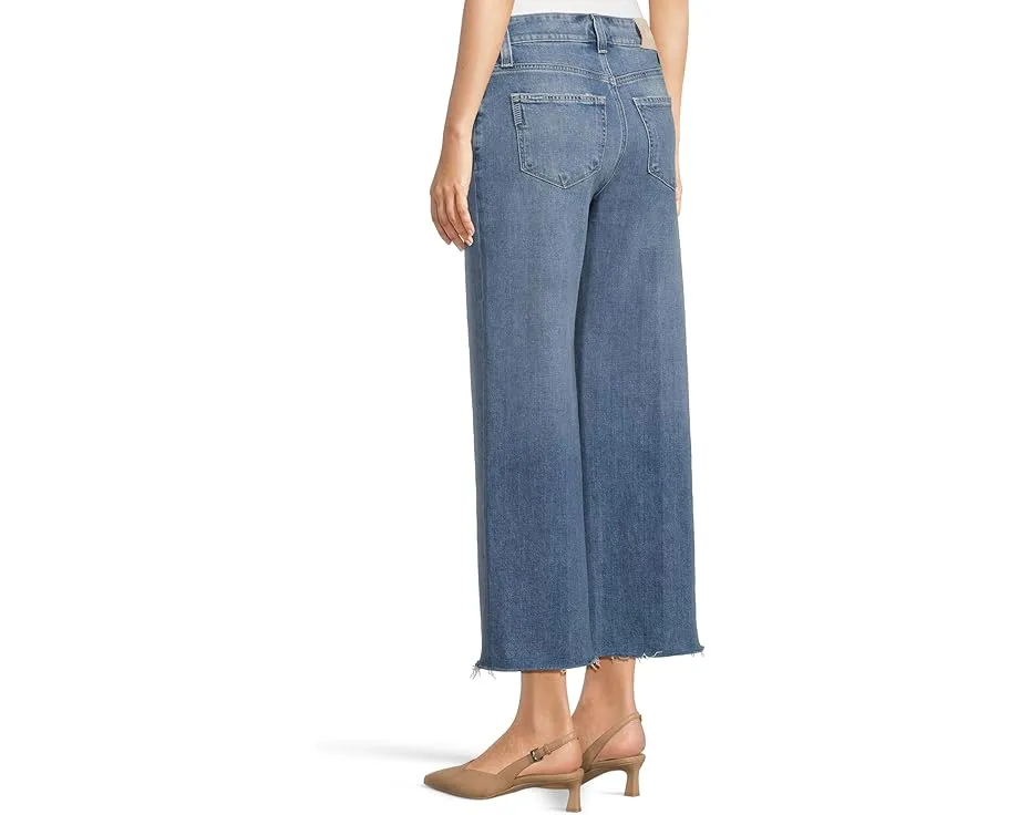 Джинсы Paige Anessa с необработанным краем и широкими штанинами