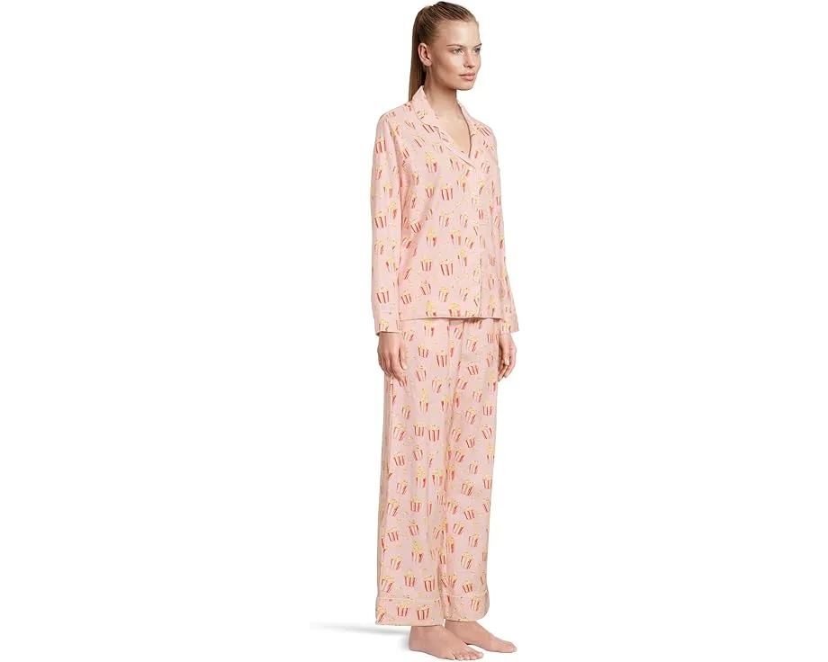 Пижамный комплект HONEYDEW Snooze Mode с длинным рукавом и контрастной окантовкой