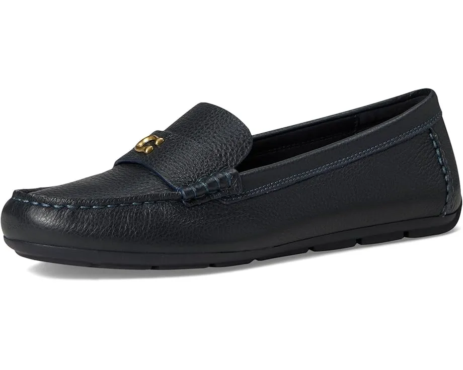 Мокасины COACH Sculpted C Leather Driver из кожи с логотипом на стельке