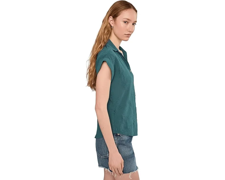 Royal Robbins Рубашка Oasis Short Sleeve с вышивкой цветочным принтом
