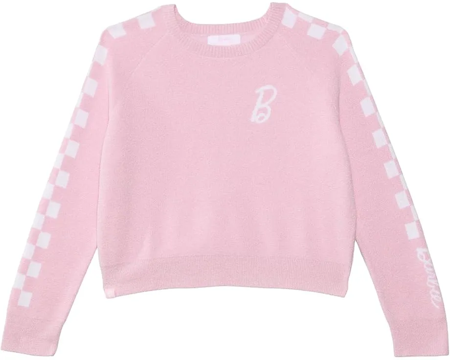 Толстовка Barefoot Dreams CozyChic Ultra Lite с клетчатым узором Barbie для детей