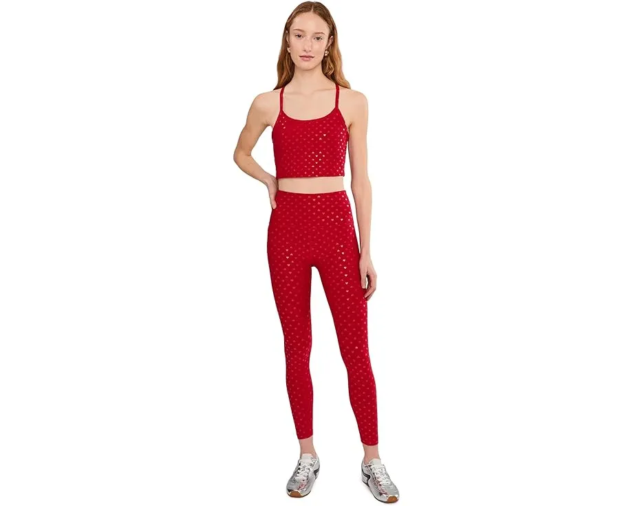 Кроп-топ Beyond Yoga Softshine Slim с ракребеком и блестящим принтом