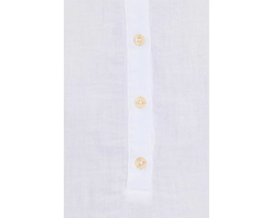 Gauze Sleeveless Henley Shirt