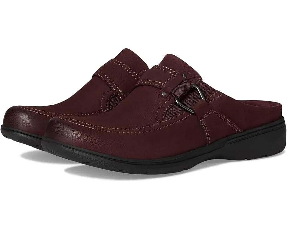 Слипоны Clarks Carleigh Viola из кожи с эластичной вставкой и фурнитурой
