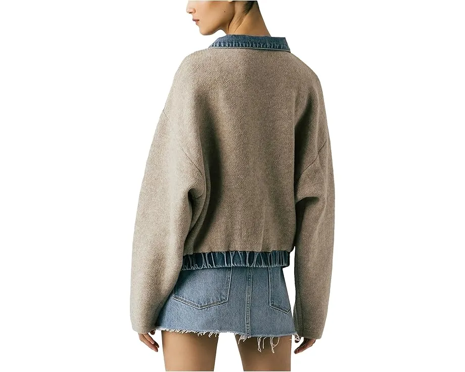 Бомбер Blank NYC Glow Up из трикотажа с контрастным воротником