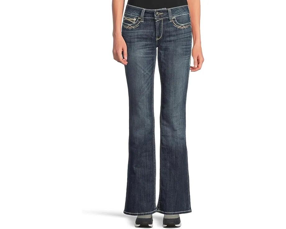 Джинсы Ariat R.E.A.L. Bootcut Stretch Entwined в Festival Blue с клешом