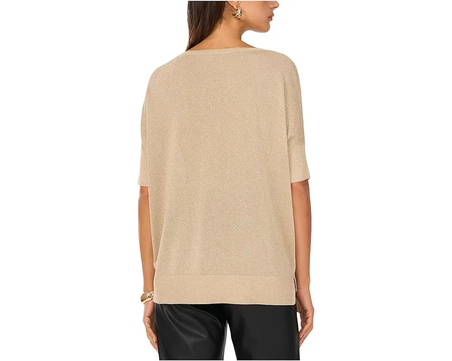 Свитер Vince Camuto с широкой горловиной и люрексом по всей поверхности