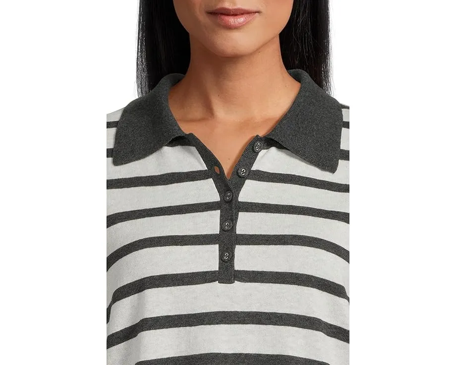 Свитер Lilla P с пониженной линией плеча и воротником-поло