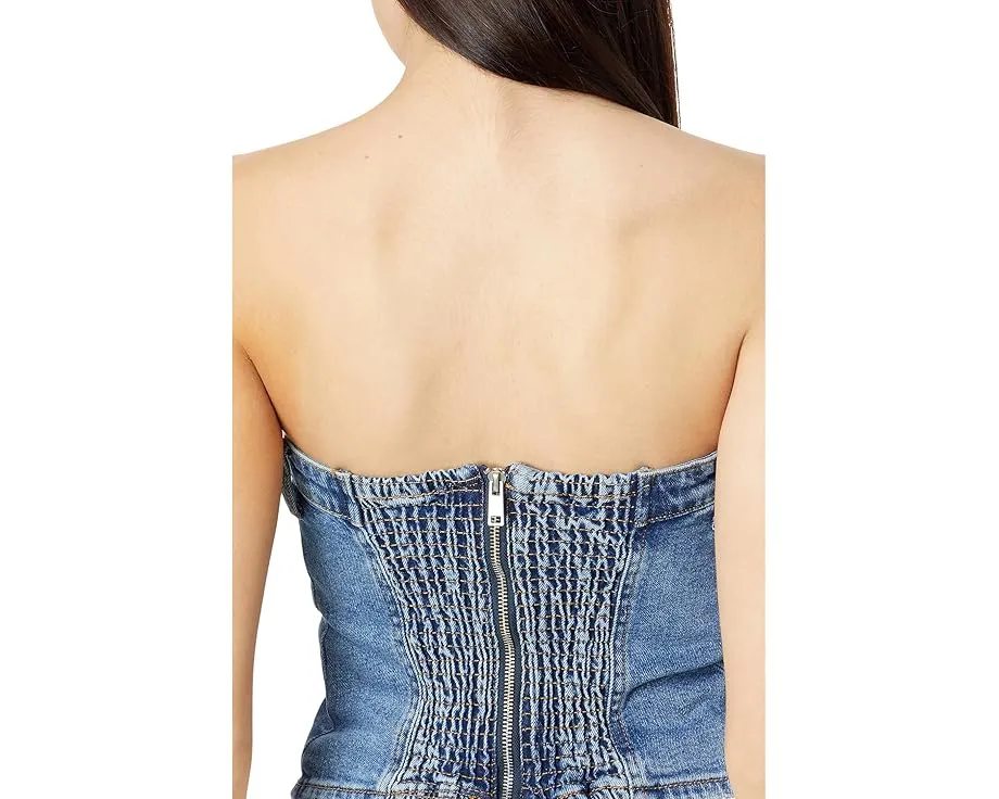 Топ Blank NYC Own It Denim Bustier из денима с застежкой на молнию