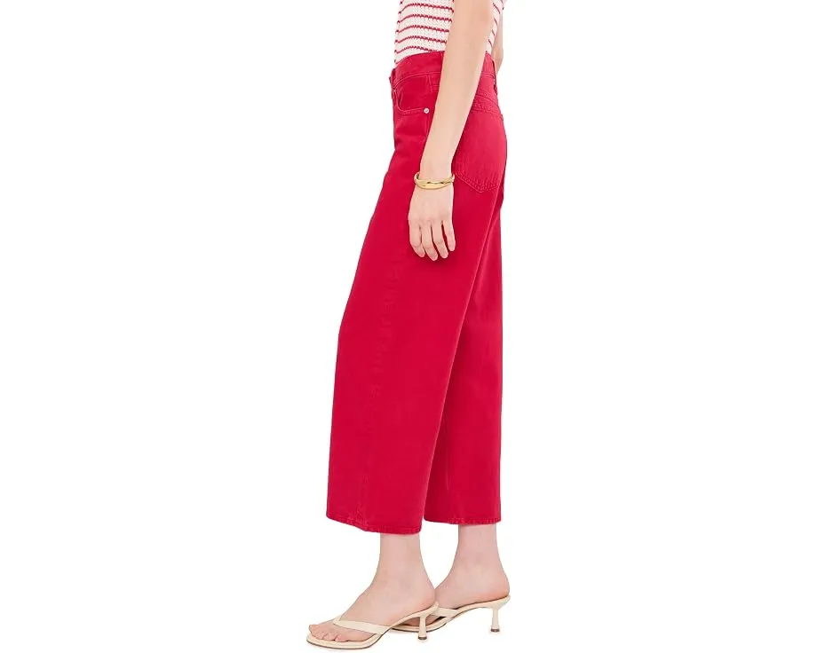 Джинсы Madewell Low Slung Baggy Crop в красном цвете