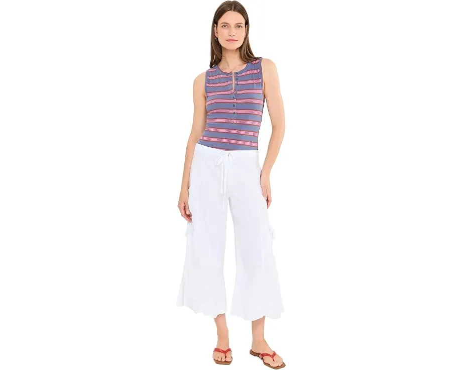Широкие брюки Cargo Gaucho Crop с завязками и карманами XCVI