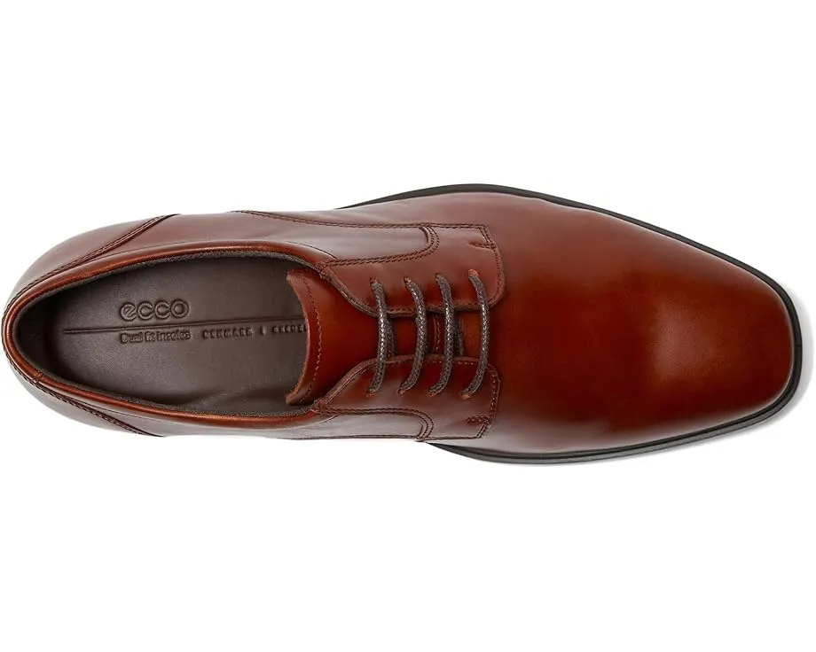 Оксфорды ECCO Milan Plain Toe с перфорацией и технологией ECFS