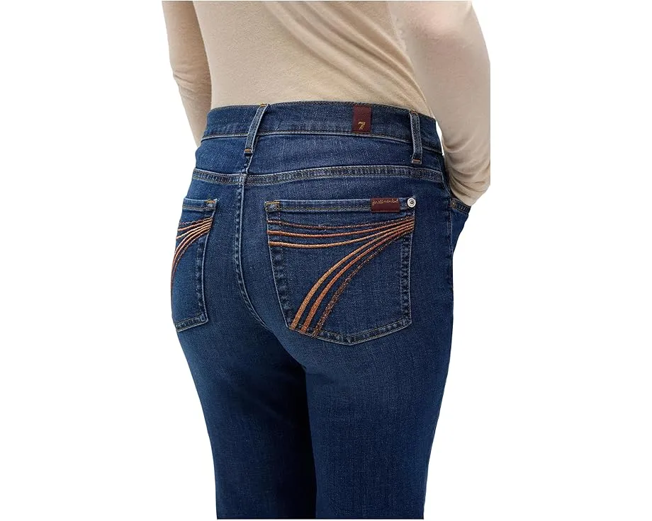 Джинсы Dojo от 7 For All Mankind с клешем средней посадки и контрастной строчкой