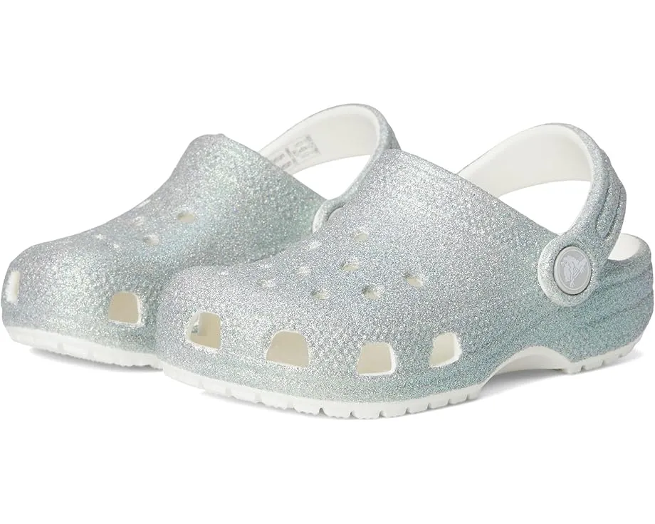 Crocs Classic Glitter Clogs блестящие сабо для малышей