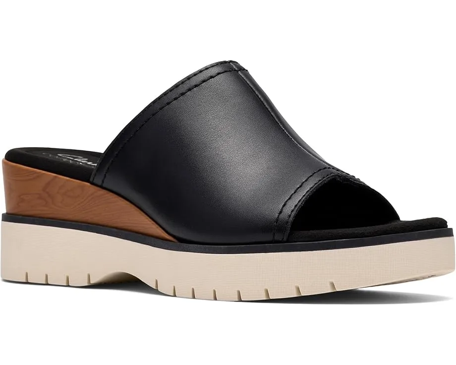 Сандалии Diaz Slide Clarks на среднем клине из мягкой кожи с регулируемой посадкой
