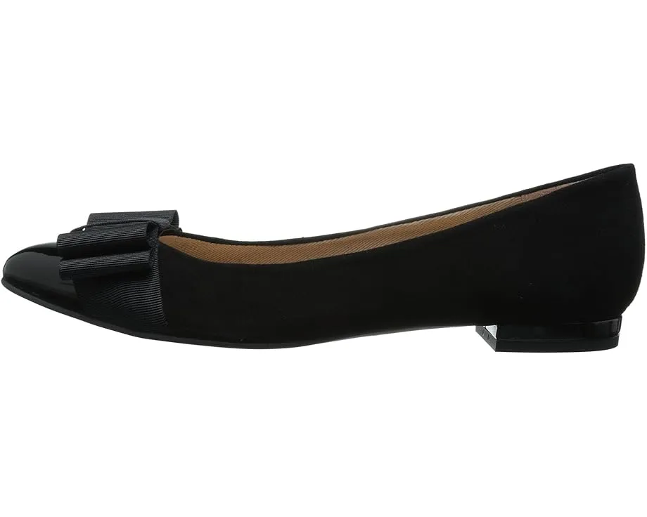 Балетки French Sole Onstage с бантом и лакированным мыском