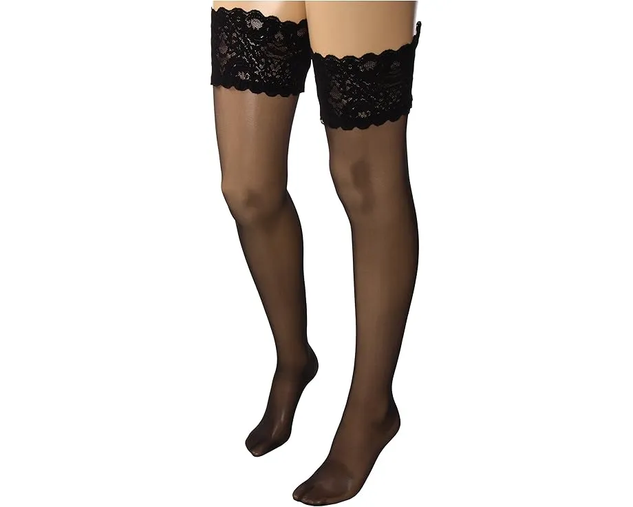 Чулки Wolford Satin Touch 20 Stay-Up с кружевной резинкой и атласным блеском