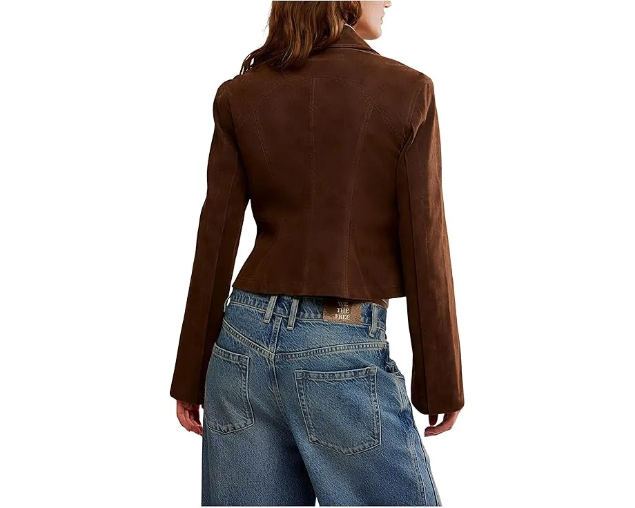 Куртка Free People River Vegan укороченная с двухсторонней молнией