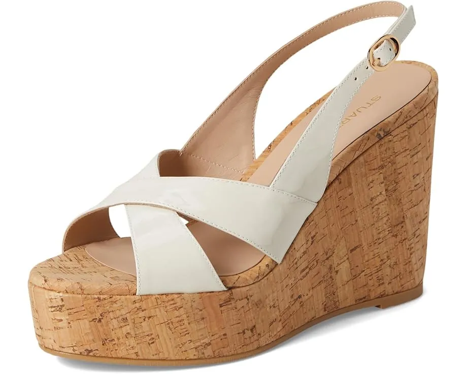 Сандалии Stuart Weitzman Dayna Slingback Wedge на танкетке с ремешком через пятку