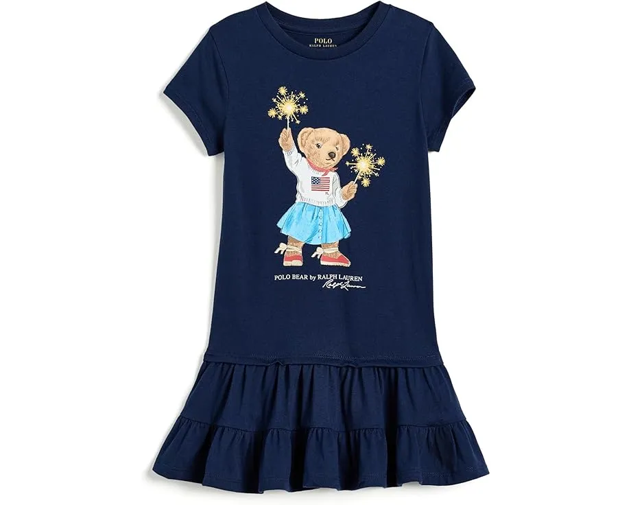 Детское хлопковое платье Polo Bear от Polo Ralph Lauren