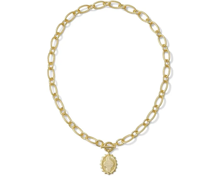 Колье Kendra Scott Grandma с монетой и смешанной цепочкой