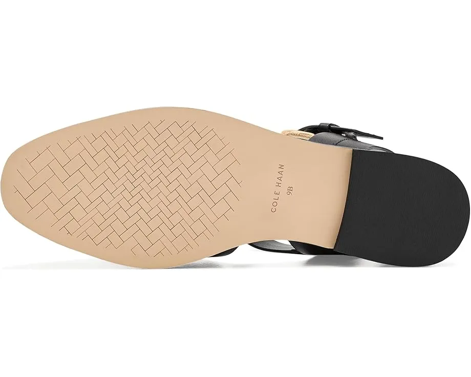 Cole Haan Розетта босоножки рыбак из черной кожи