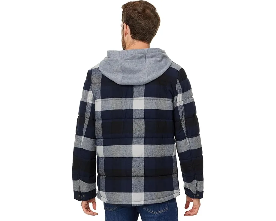 Пуховик Levi's с клетчатым стеганым узором из хлопка