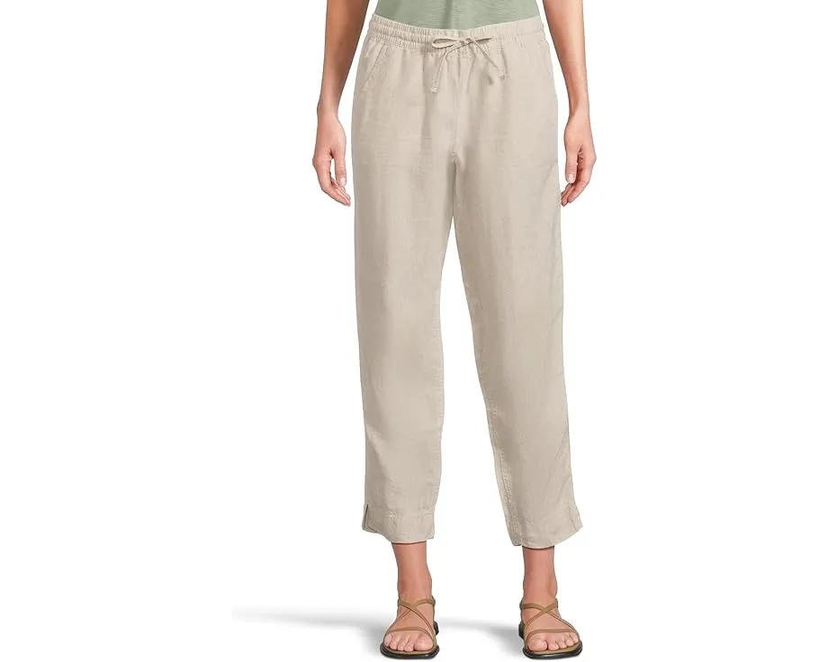 Льняные брюки L.L.Bean Premium Linen Breezy с зауженным силуэтом и разрезом по бокам