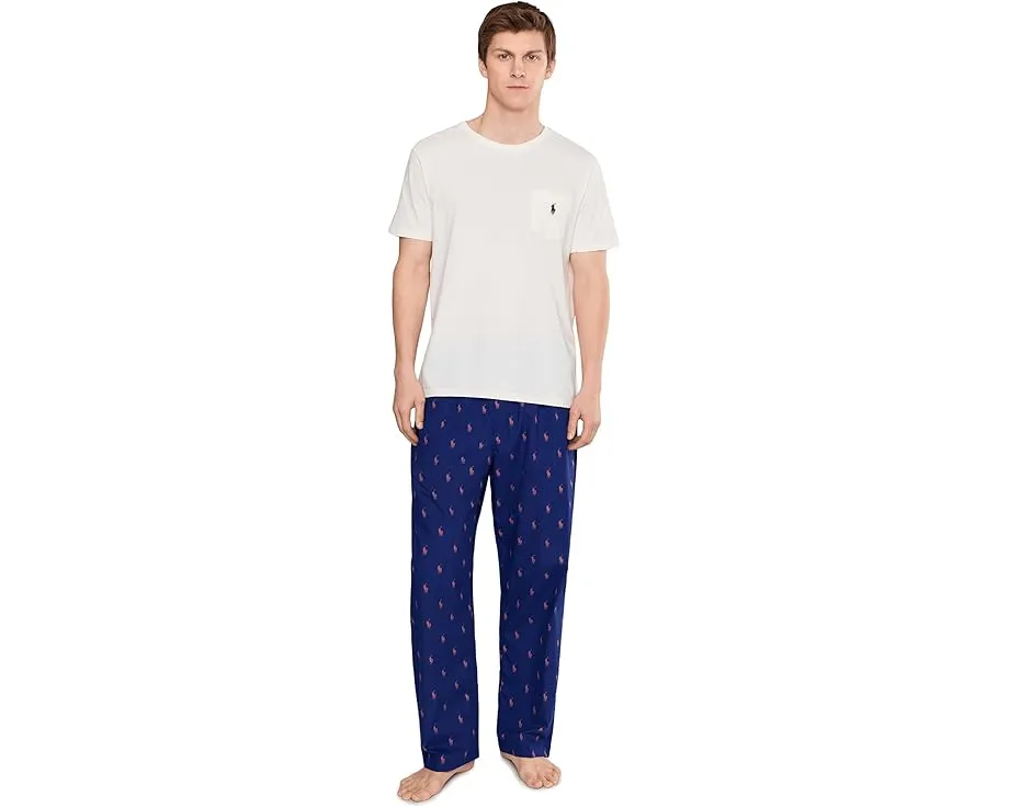 Пижамные брюки Woven PJ Pant от Polo Ralph Lauren с принтом All Over Pony Player