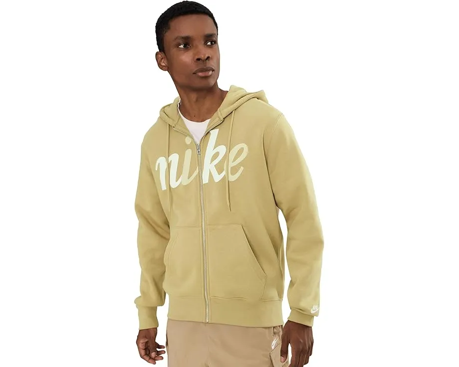 Толстовка Nike Sportswear Club Full-Zip Fleece с капюшоном на молнии