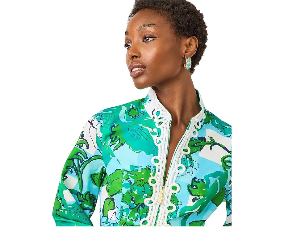 Платье Shealyn 3/4 Sleeve Stretch от Lilly Pulitzer с кружевной отделкой и цветочным принтом